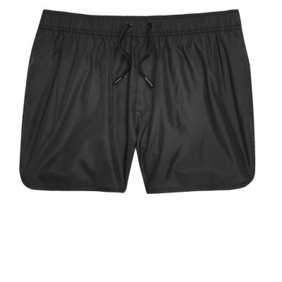 Black short swim shorts